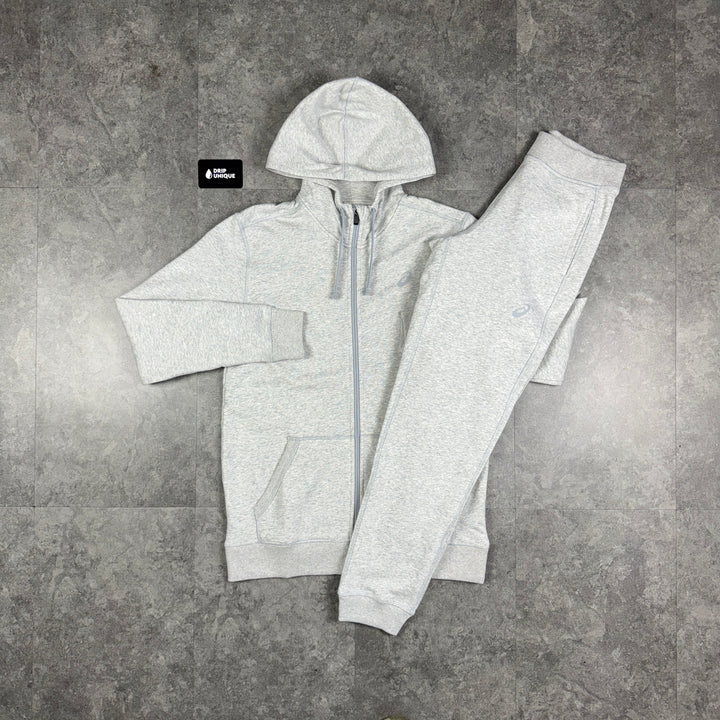 Asics Club Fleece Set Grey, Asics set, dripuniqueuk
