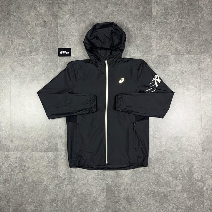 Asics Icon Windrunner Jacket Black, asics jacket, dripuniqueuk