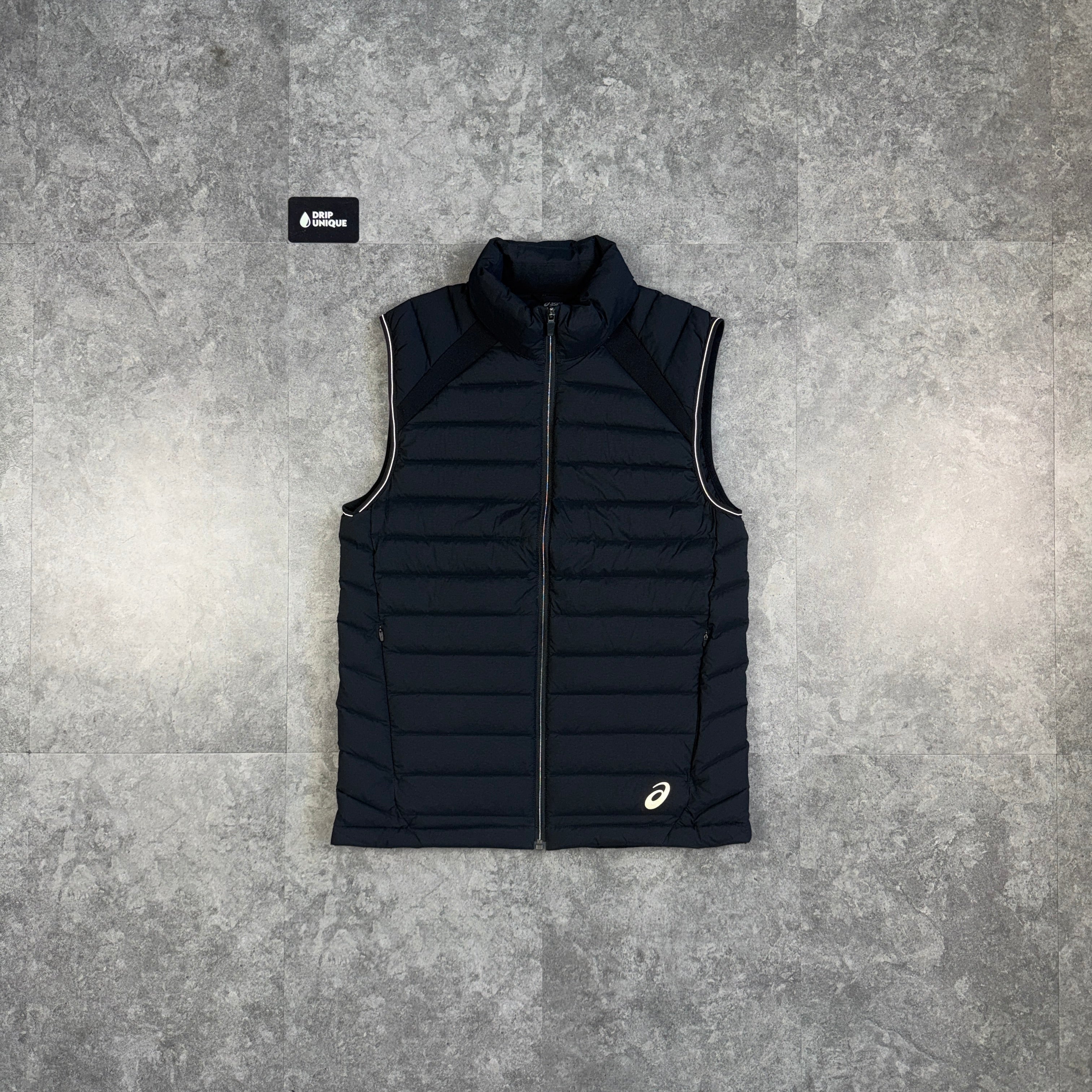 ベスト ASICS nylon sports tech vest Asics Run Gilet Black – dripuniqueuk