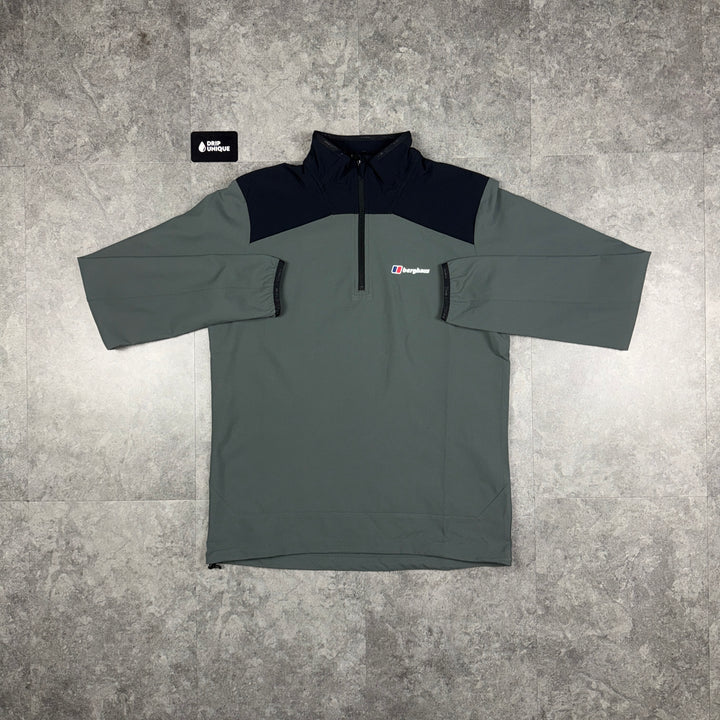 Berghaus Terrain Trek 1/4 Zip Fleece Dark Grey, dripuniqueuk