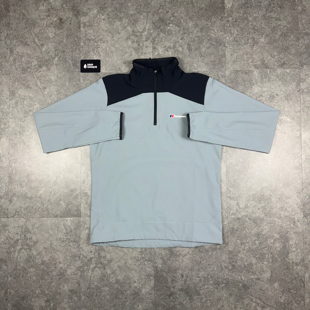 Berghaus Terrain Trek 1/4 Zip Fleece Light Grey, dripuniqueuk