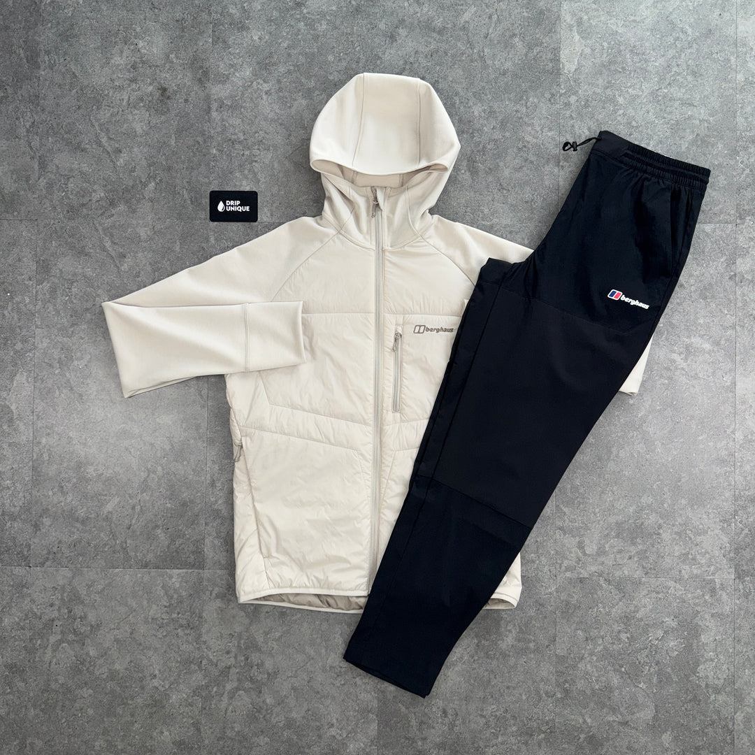 Berghaus Trawden Jacket Beige & Black Theran Plus Pants Set, dripuniqueuk