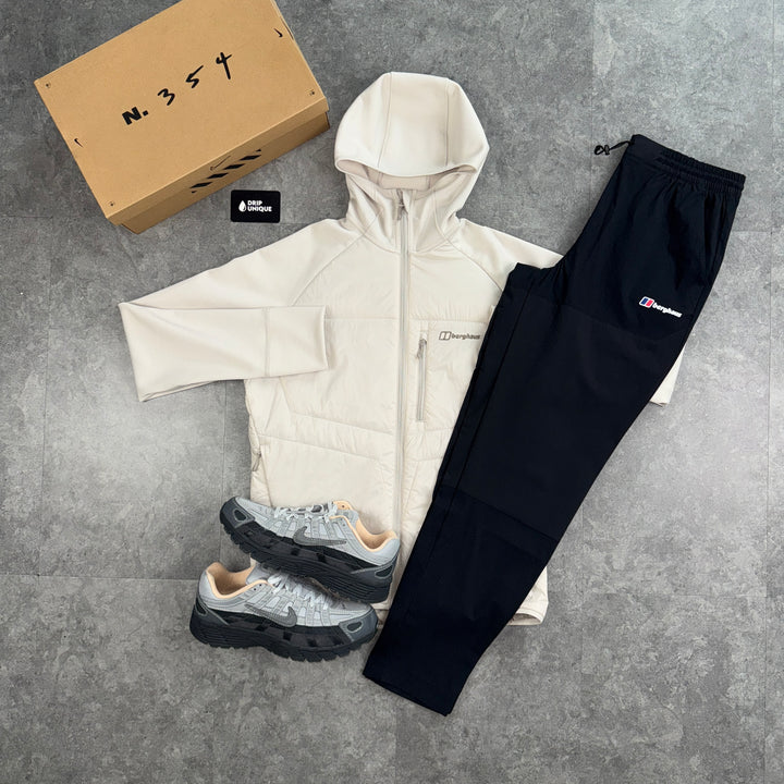 Berghaus Trawden Jacket Beige & Black Theran Plus Pants Set, dripuniqueuk