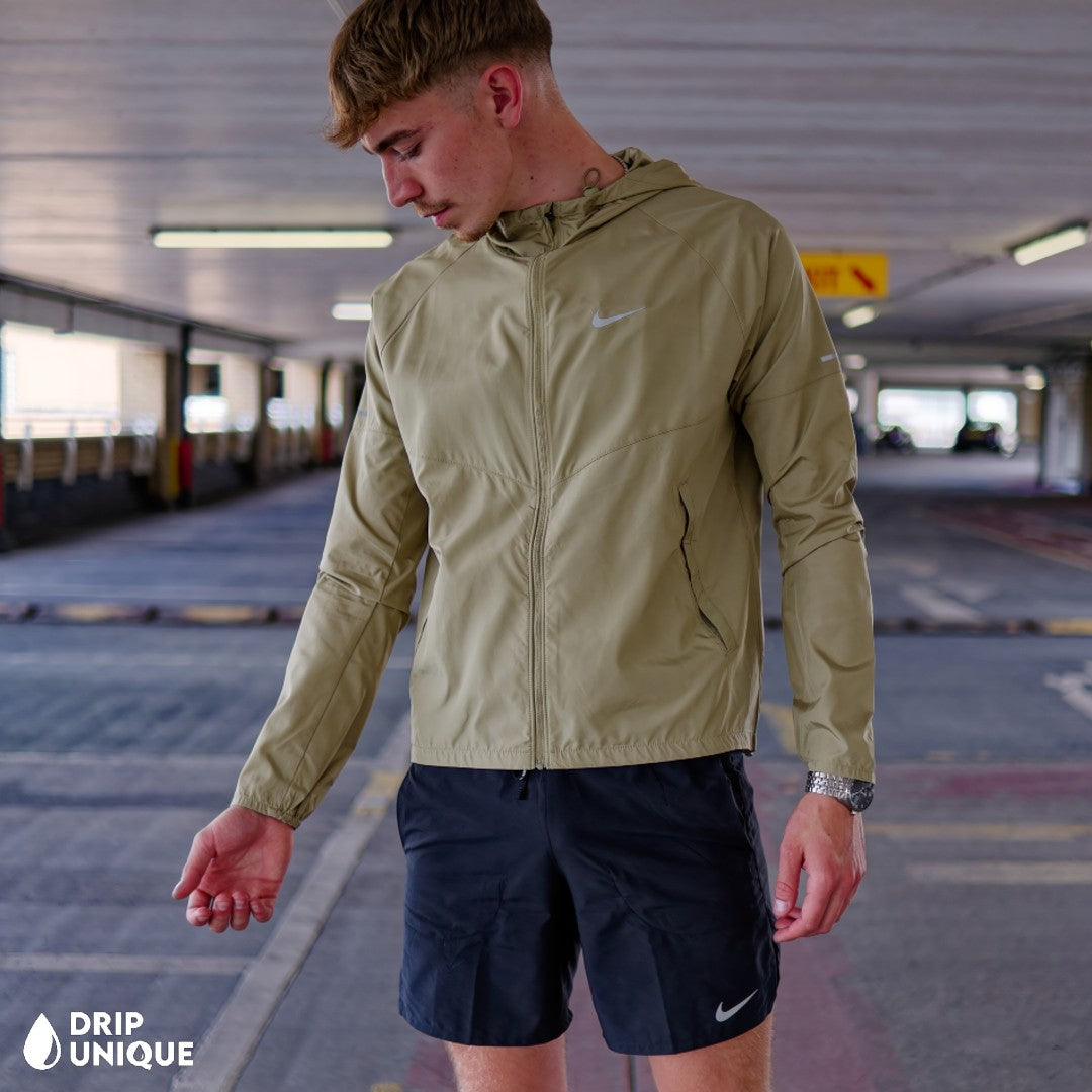 Men's Nike Repel Miler Windrunner Jacket Khaki, Nike Jacket, dripuniqueuk