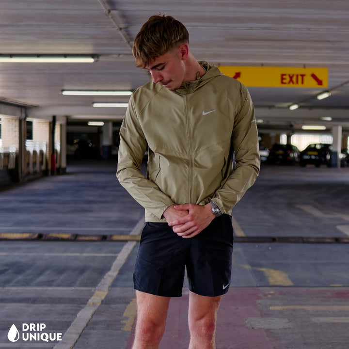 Men's Nike Repel Miler Windrunner Jacket Khaki, Nike Windbreaker, dripuniqueuk