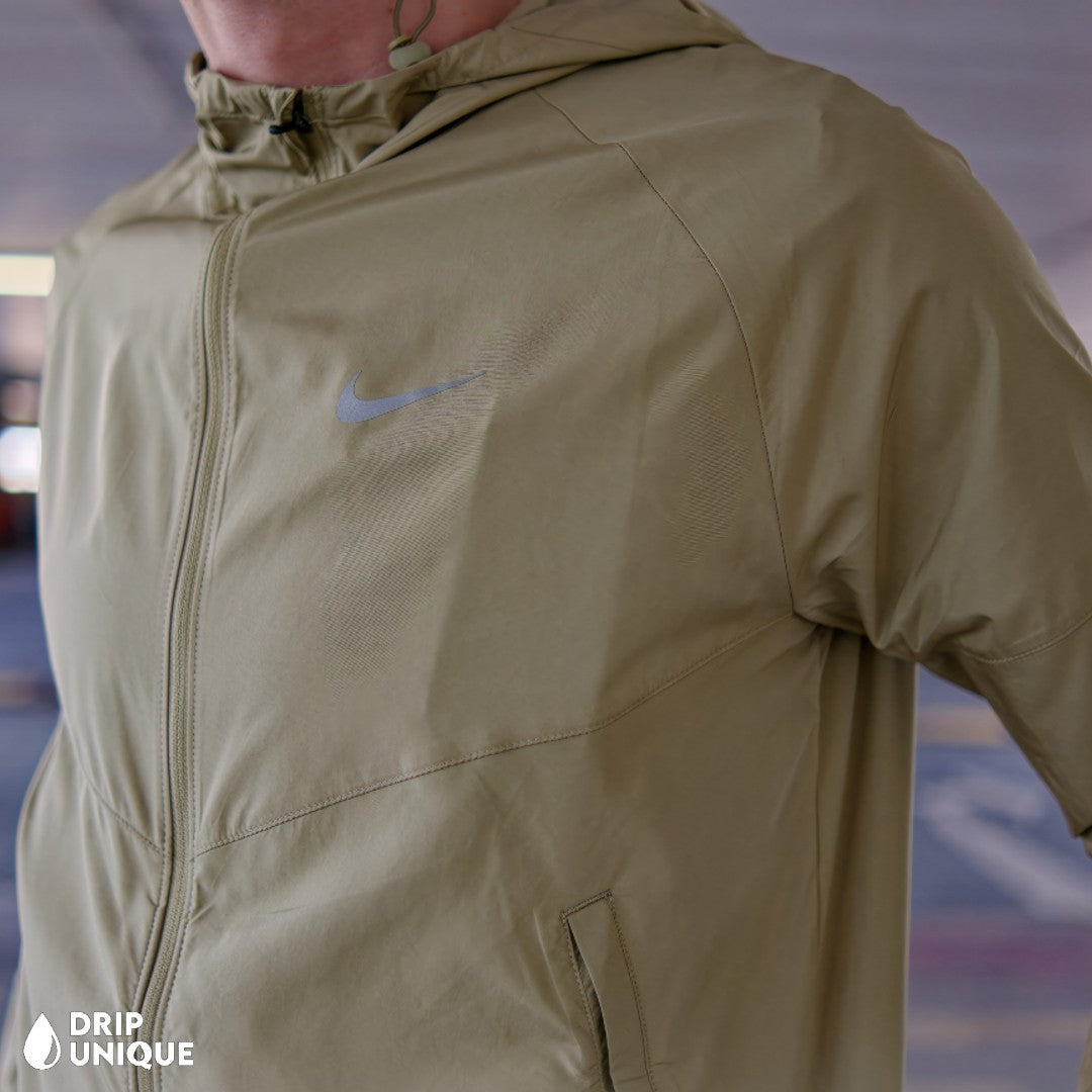 Men's Nike Repel Miler Windrunner Jacket Khaki, Up close, dripuniqueuk