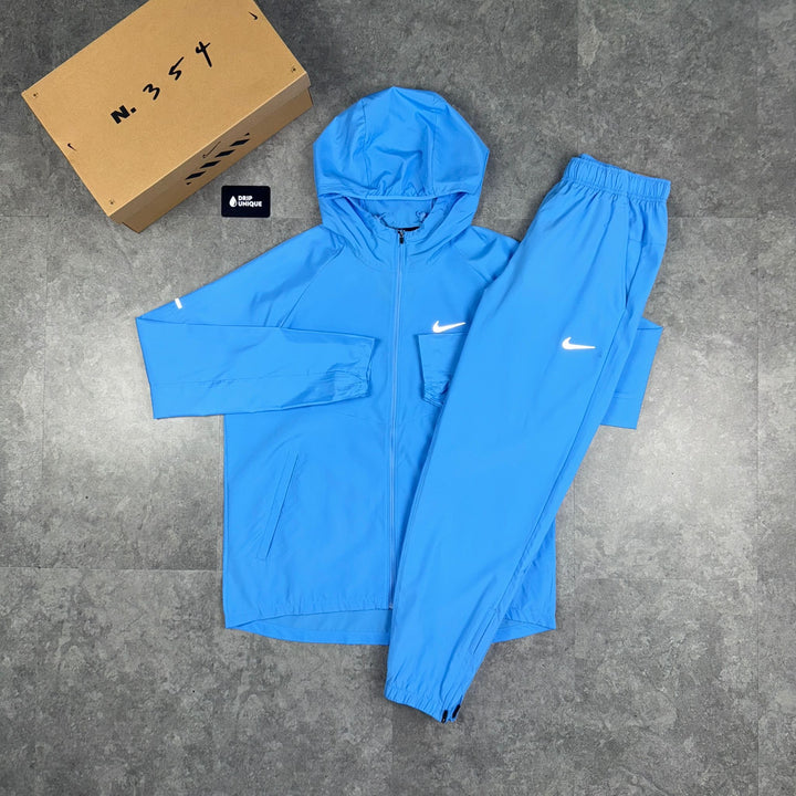 Nike Repel Miler Windrunner Jacket University Blue & Blue Nike Challenger Pants Set, Nike Windrunner Set, dripuniqueuk