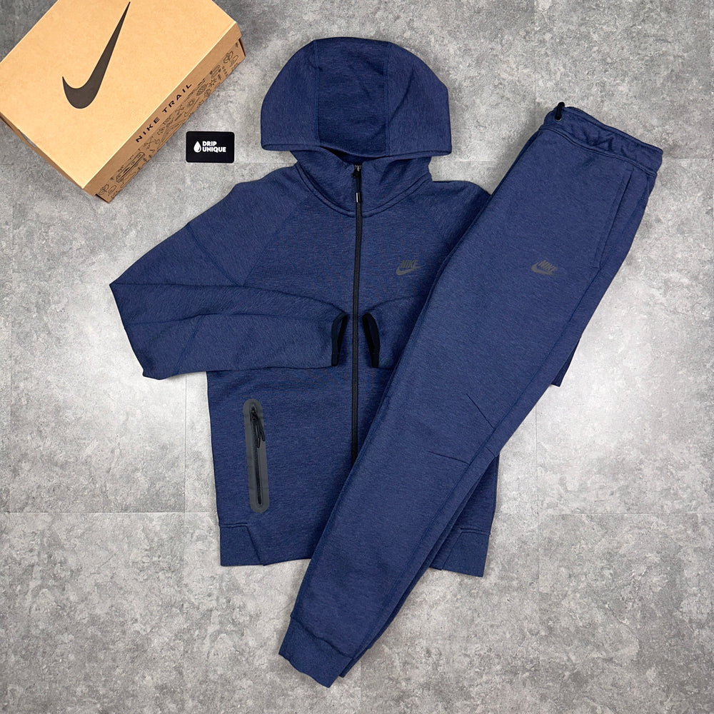 Nike Tech Fleece Set Navy, Nike Tech Fleece Tracksuit, dripuniqueuk