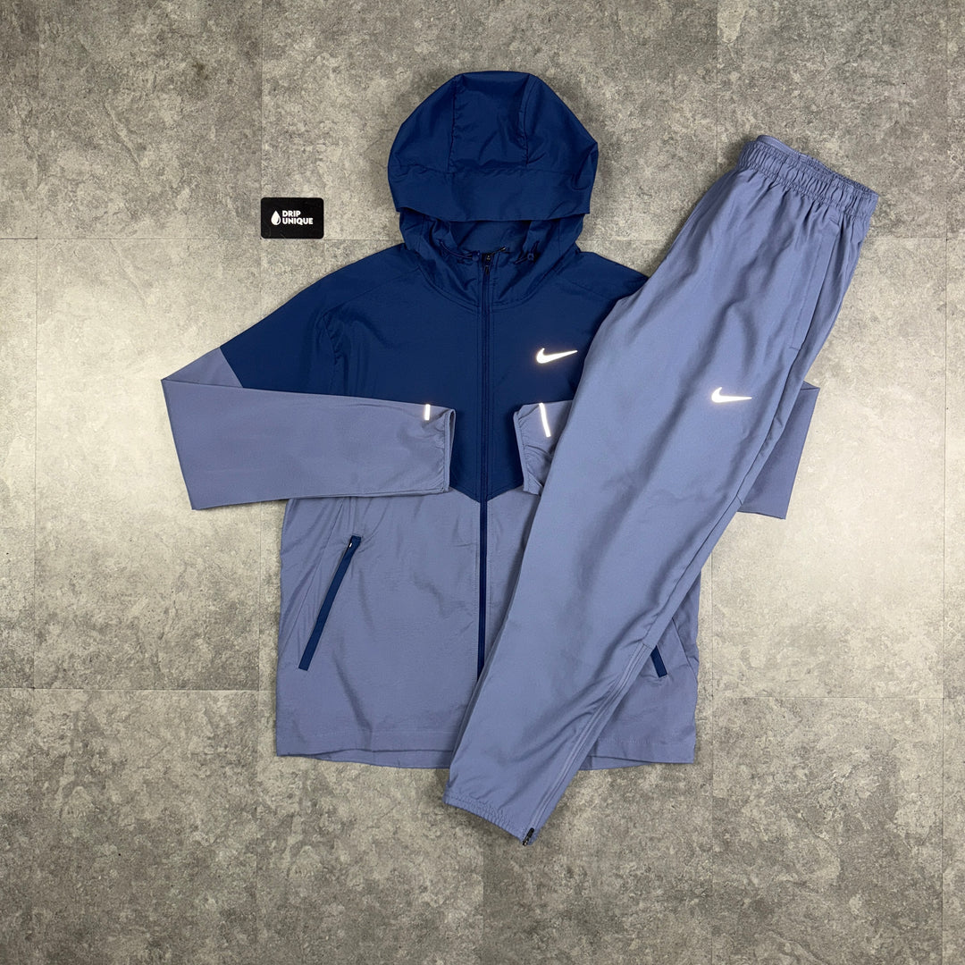Nike UV Windrunner Jacket Indigo & Indigo Nike Challenger Pants Set, dripuniqueuk