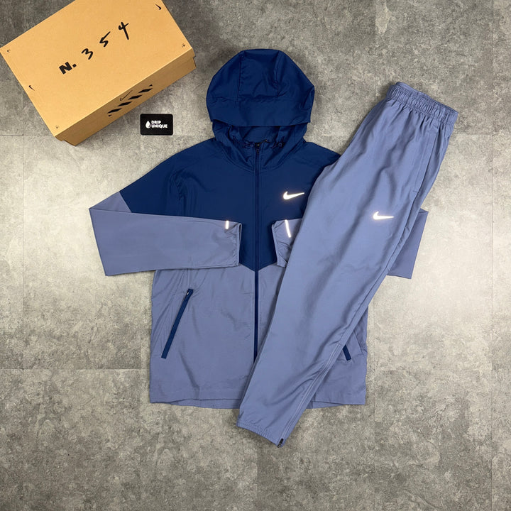 Nike UV Windrunner Jacket Indigo & Indigo Nike Challenger Pants Set, dripuniqueuk