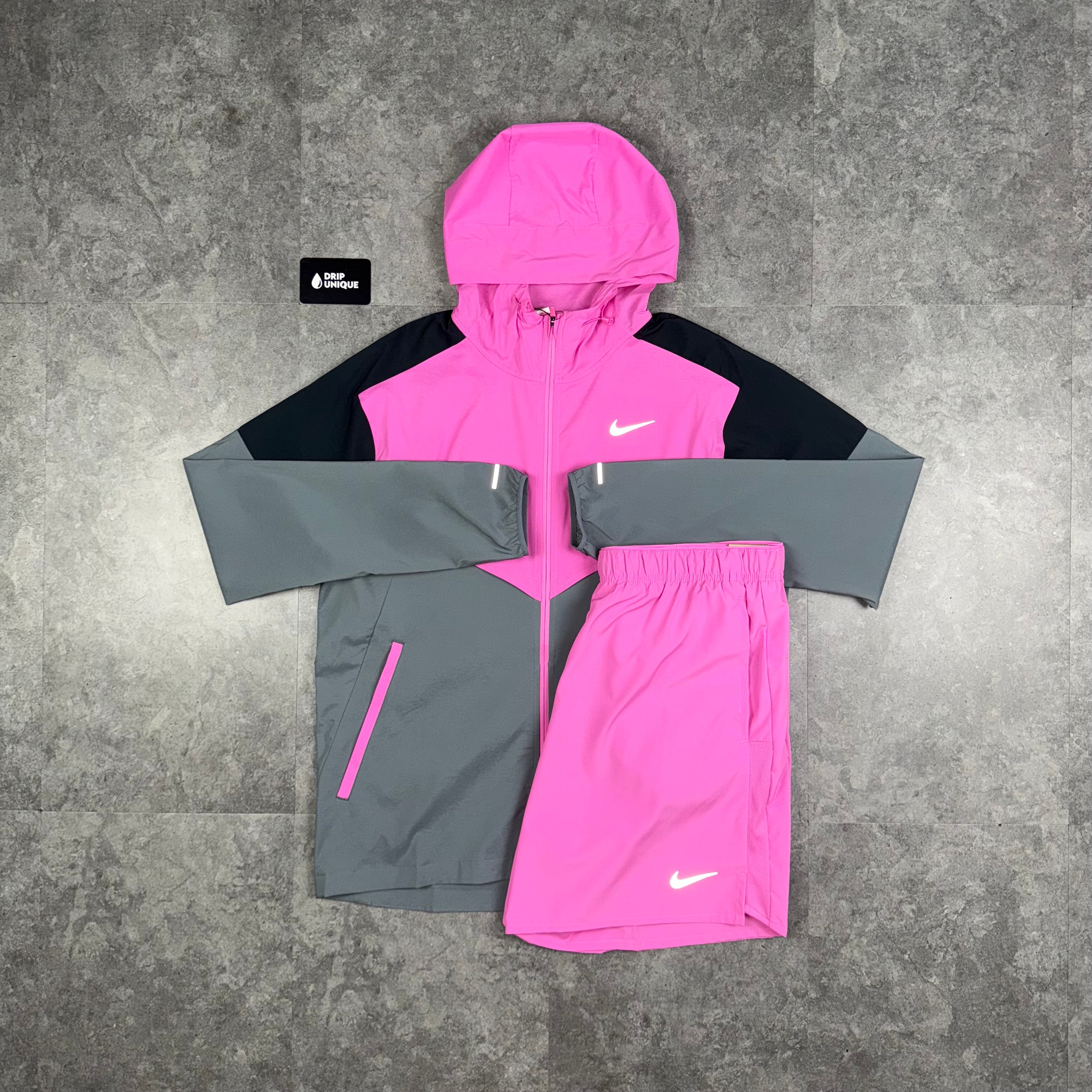 Nike UV Windrunner Jacket Playful Pink Pink Challenger Shorts Set