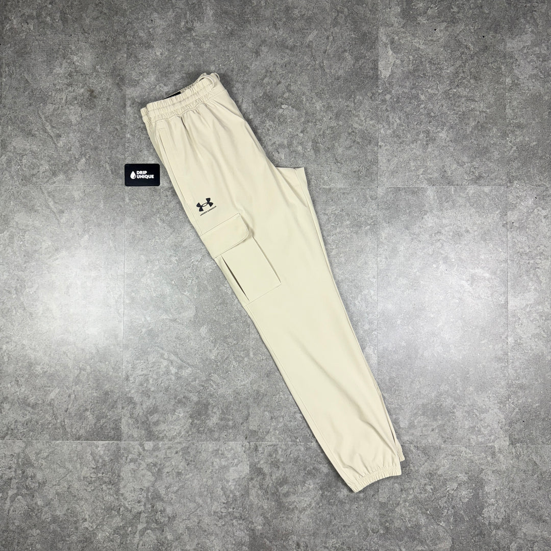 Under Armour Woven Cargo Pants Stone, Under Armour Pants, dripuniqueuk