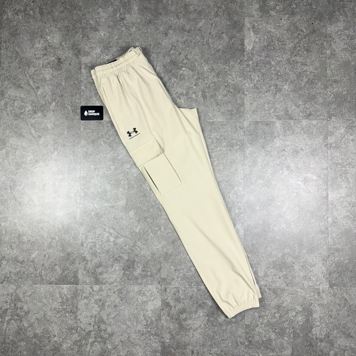 Under Armour Woven Cargo Pants Stone, Under Armour Pants, dripuniqueuk