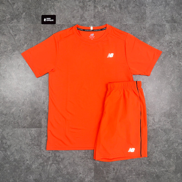 Men's New Balance Core Run T-Shirt & Shorts Set, dripuniqueuk