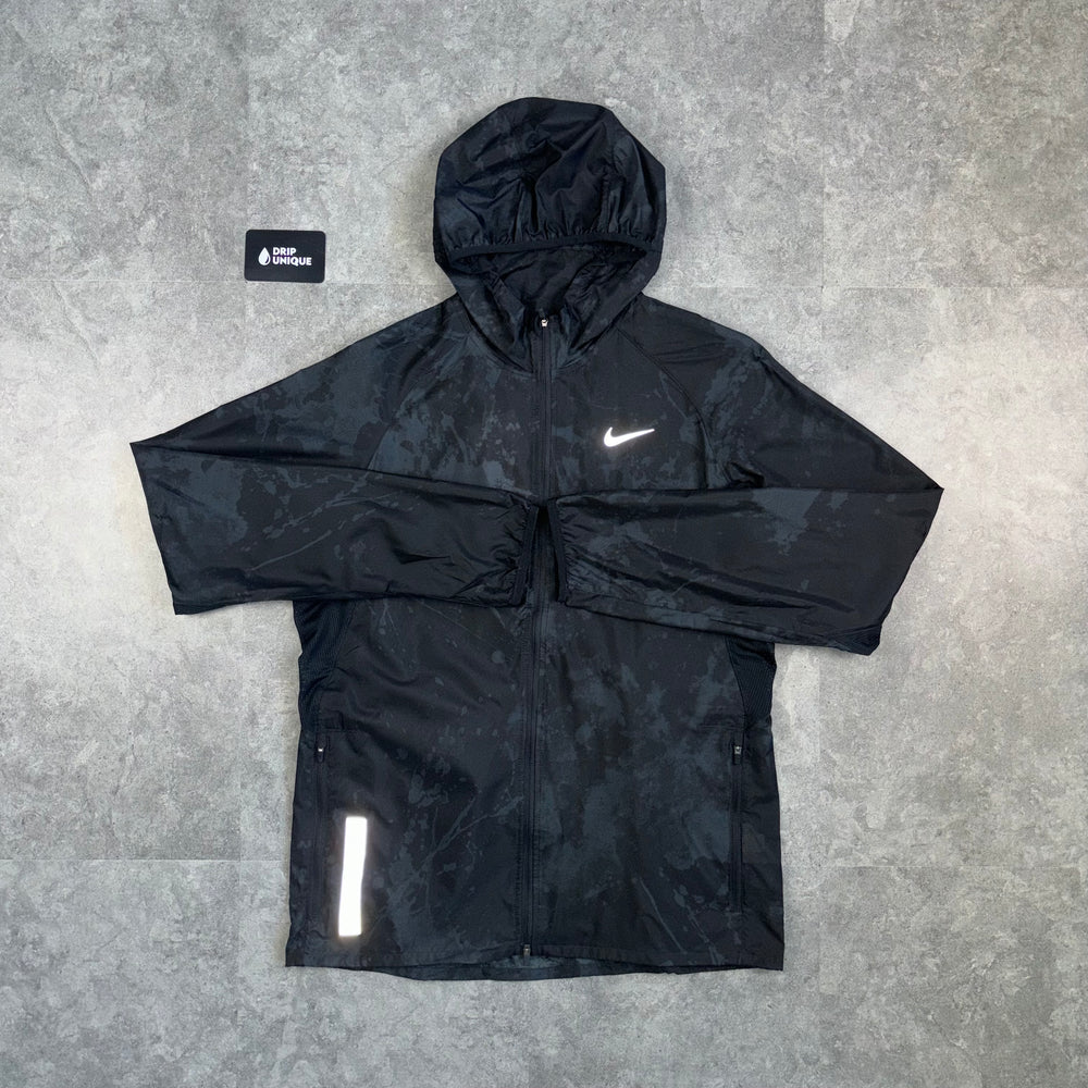 Men's Nike Splash Running Division Jacket Black & Black Nike Phenom Pants Set, dripuniqueuk
