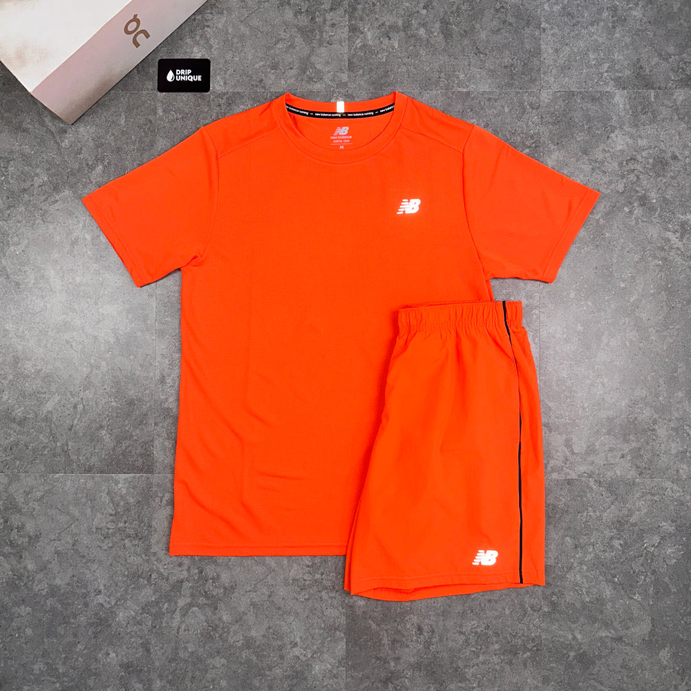 Men's New Balance Core Run T-Shirt & Shorts Set, dripuniqueuk