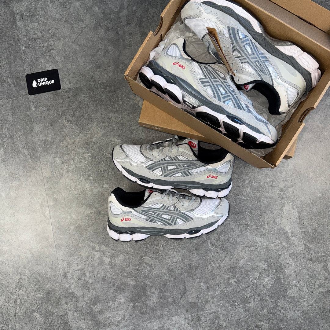 ASICS Gel-NYC White Steel Grey, asics nyc shoes, dripuniqueuk