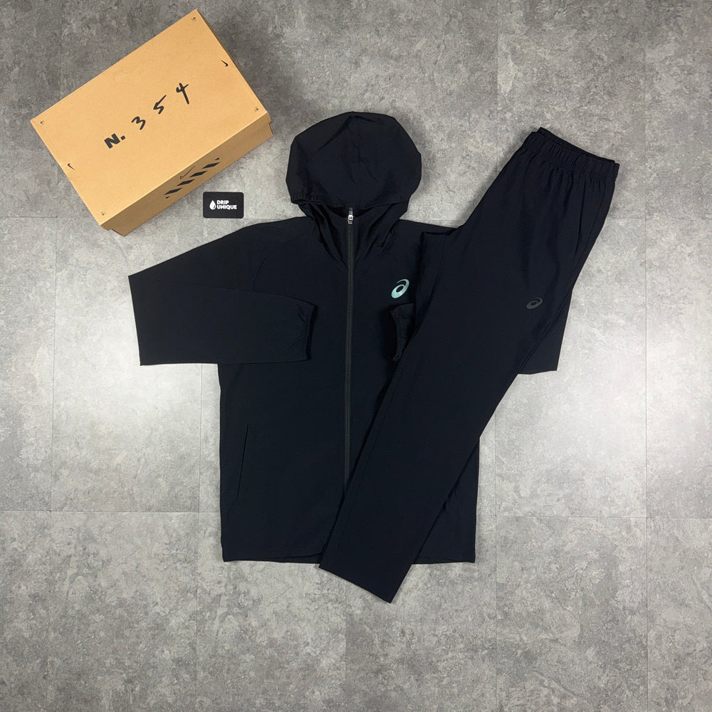 Asics AIM Tracksuit Black, asics set, dripuniqueuk