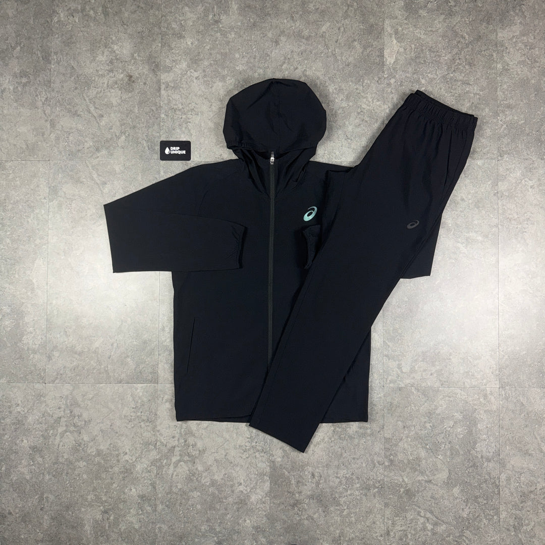 Asics AIM Tracksuit Black, asics tracksuit, dripuniqueuk