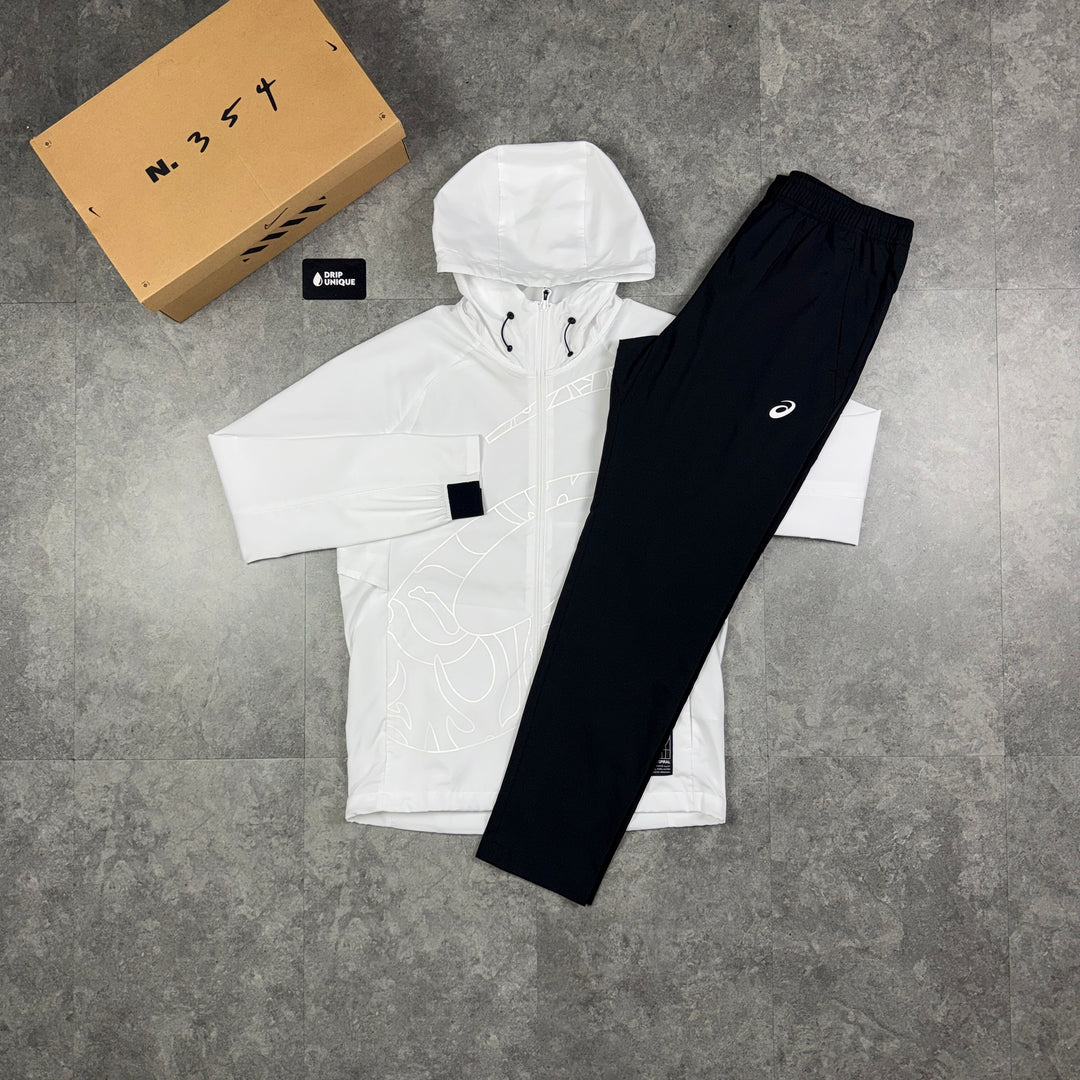 Asics Big Logo Woven Tracksuit White, asics set, dripuniqueuk