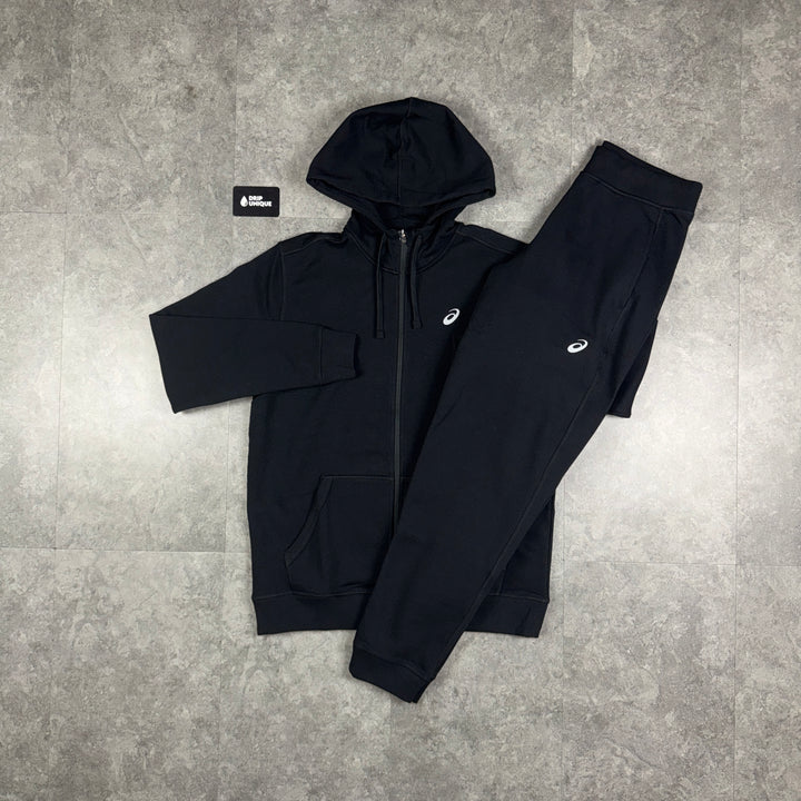 Asics Club Fleece Set Black, asics fleece set, dripuniqueuk