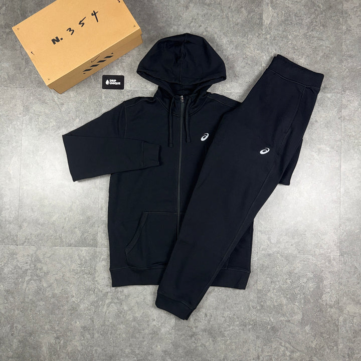 Asics Club Fleece Set Black, asics tracksuits, dripuniqueuk
