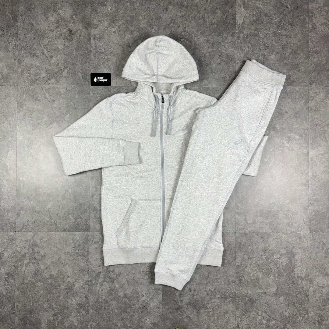 Asics Club Fleece Set Grey, Asics set, dripuniqueuk