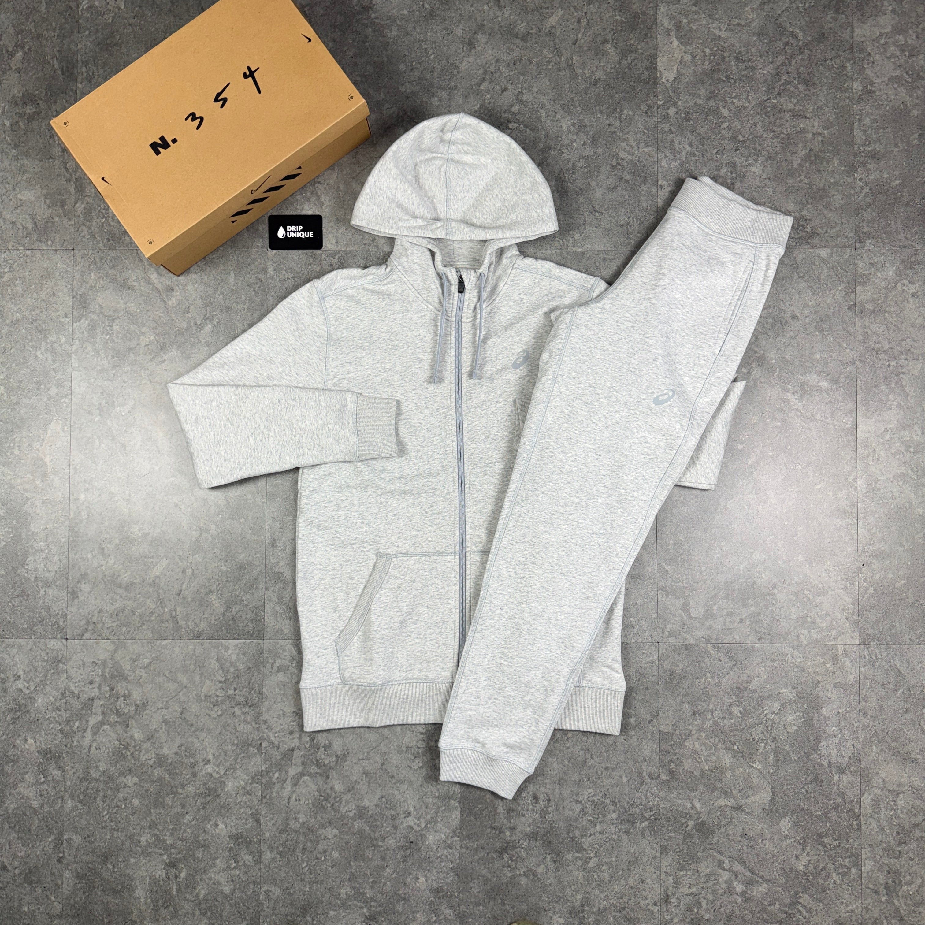 Asics Club Fleece Set Grey – dripuniqueuk