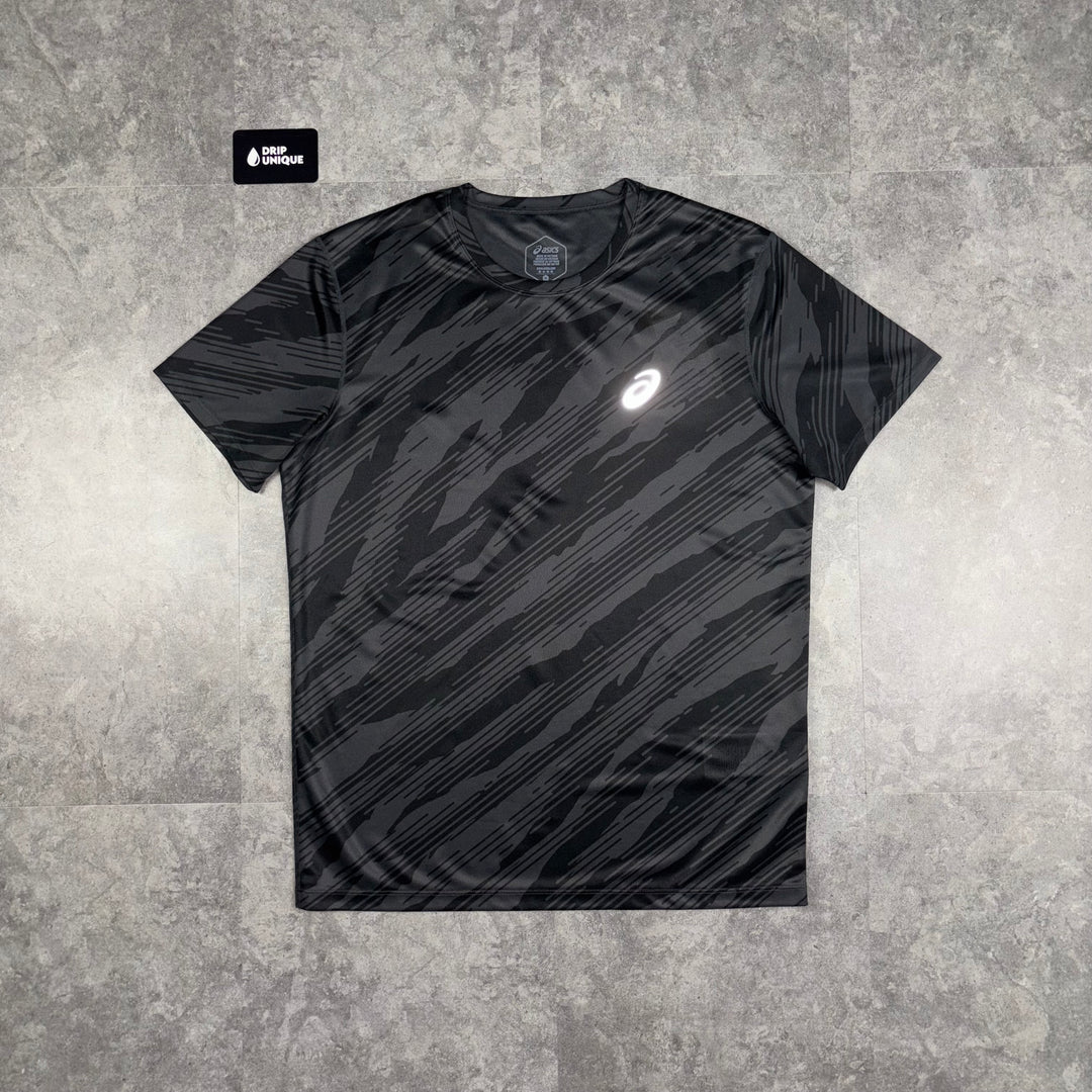 Asics Core All Over Print T-Shirt Black, Asics T Shirt, dripuniqueuk