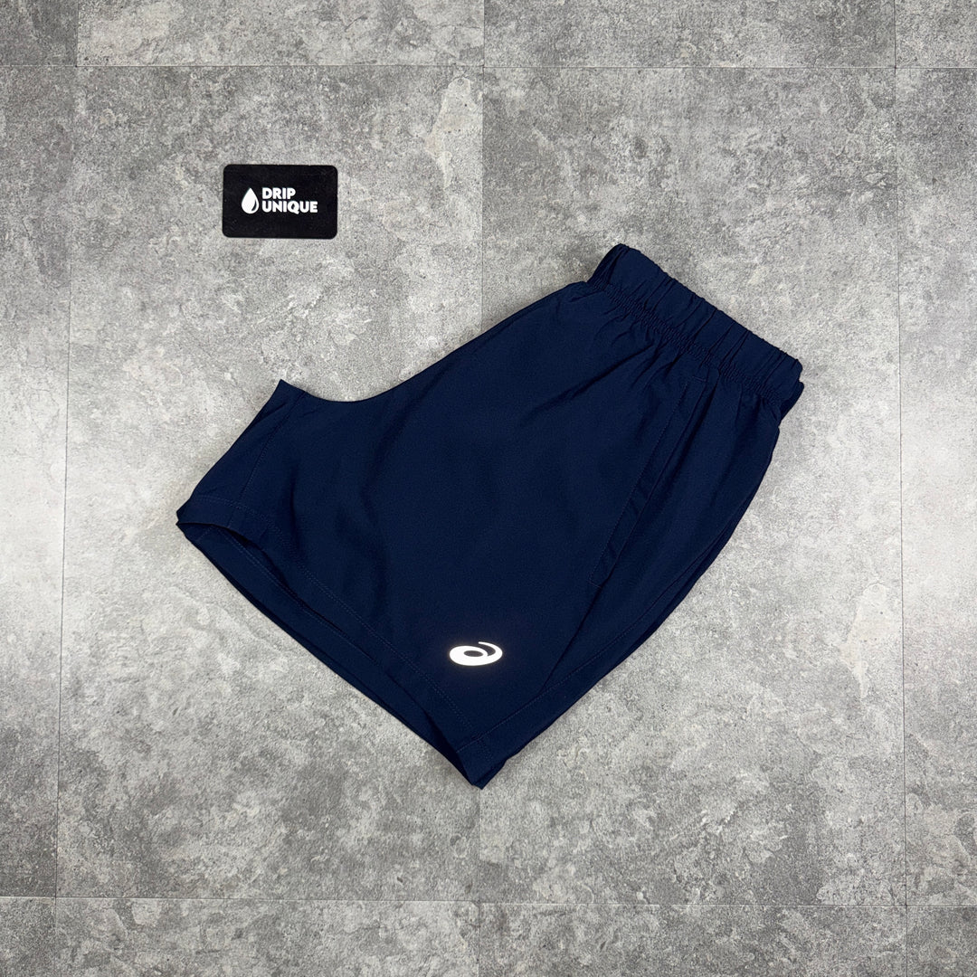 Asics Core Shorts 5” Midnight Navy, asics shorts, dripuniqueuk