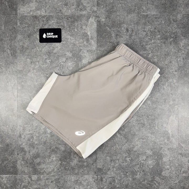 Asics Core Shorts 7” Beige, asics shorts, dripuniqueuk