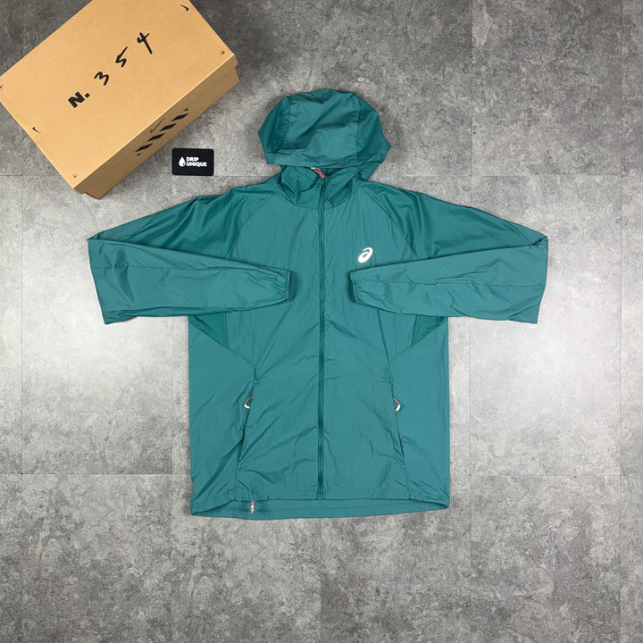 Asics Core Windrunner Jacket Rainy Lake, Asics windrunner, dripuniqueuk