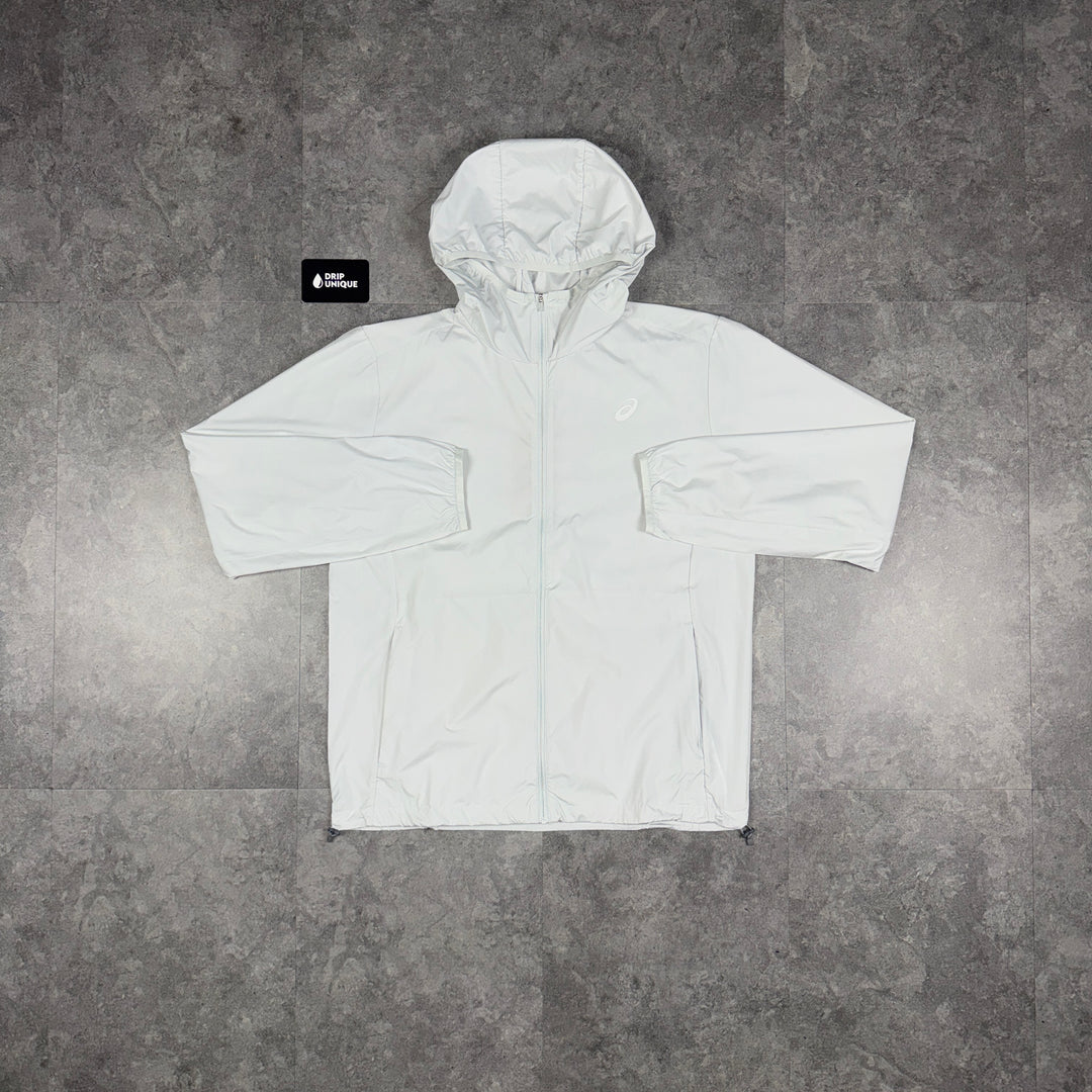 Asics Core Windrunner Jacket White, asics jacket, dripuniqueuk