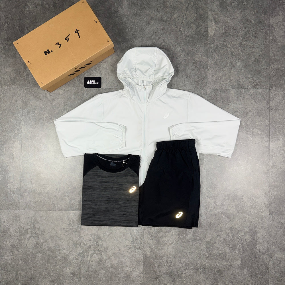 Asics Core Windrunner White Bundle, asics set, dripuniqueuk