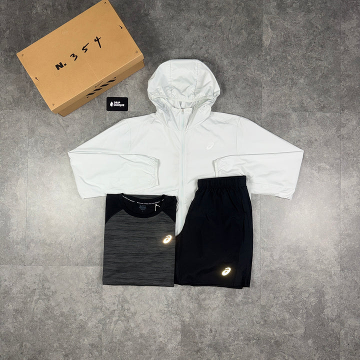 Asics Core Windrunner White Bundle, asics set, dripuniqueuk