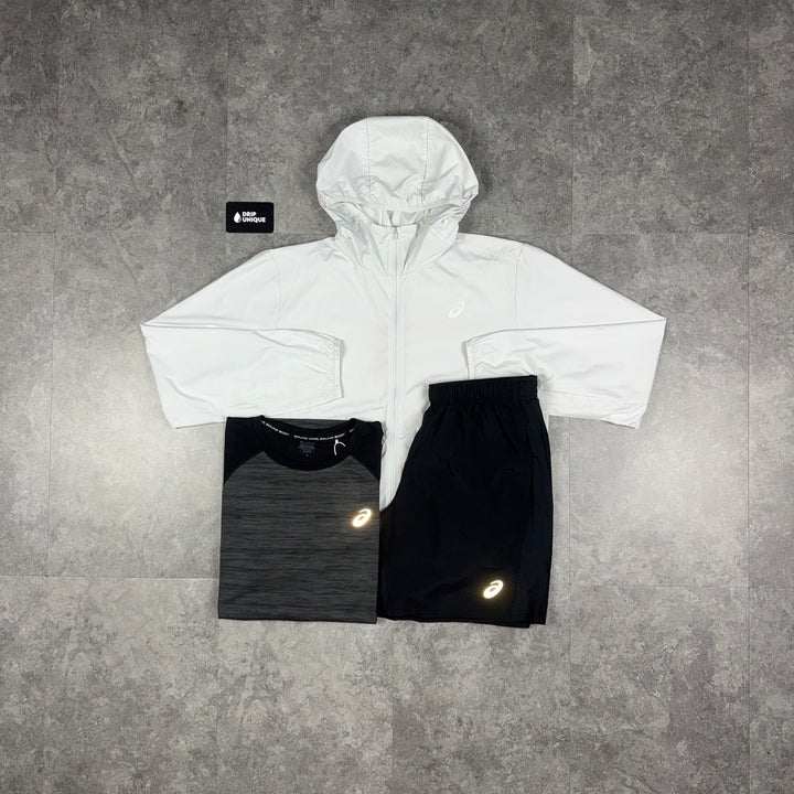 Asics Core Windrunner White Bundle, asics three piece, dripuniqueuk