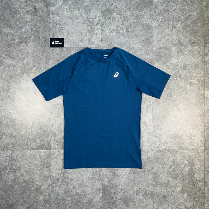 Asics Curve T-Shirt Twilight Blue, asics tshirt, dripuniqueuk