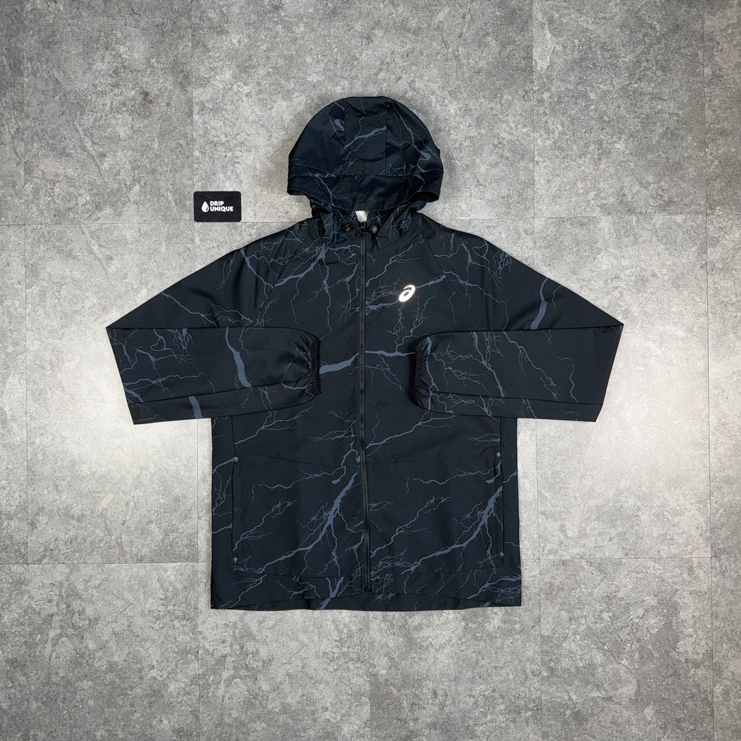 Asics Enchanted Windrunner Jacket Black, asics jacket, dripuniqueuk