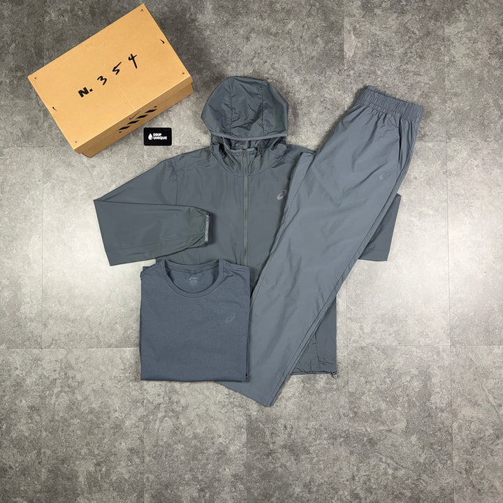 Asics Essential Windrunner Grey Bundle, asics bundle, dripuniqueuk