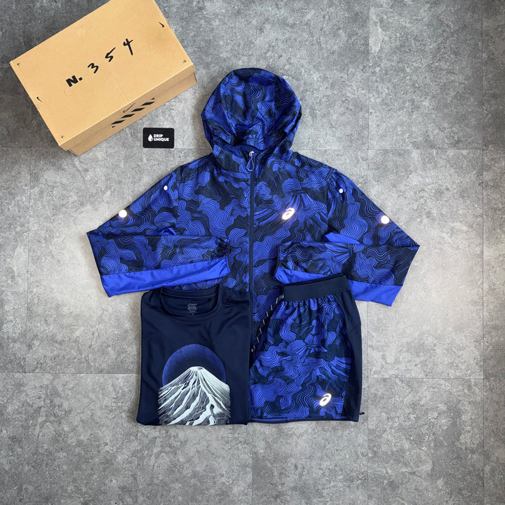 Asics Fujitrail Windrunner Midnight Navy Bundle, asics set, dripuniqueuk