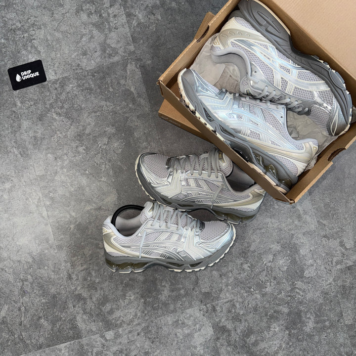 Asics Gel-Kayano 14 Concrete Pure Silver, asics trainers, dripuniqueuk