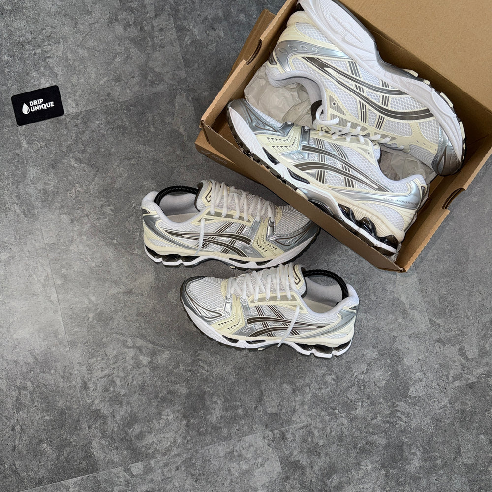 Asics Gel-Kayano 14 White Ivory, asics gel kayano, dripuniqueuk