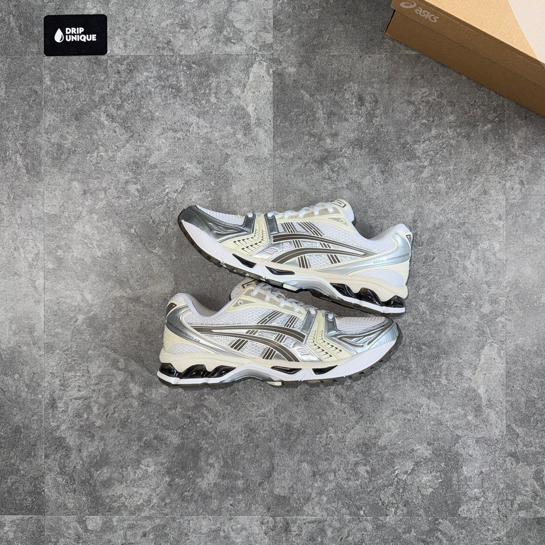 Asics Gel-Kayano 14 White Ivory, asics shoes, dripuniqueuk