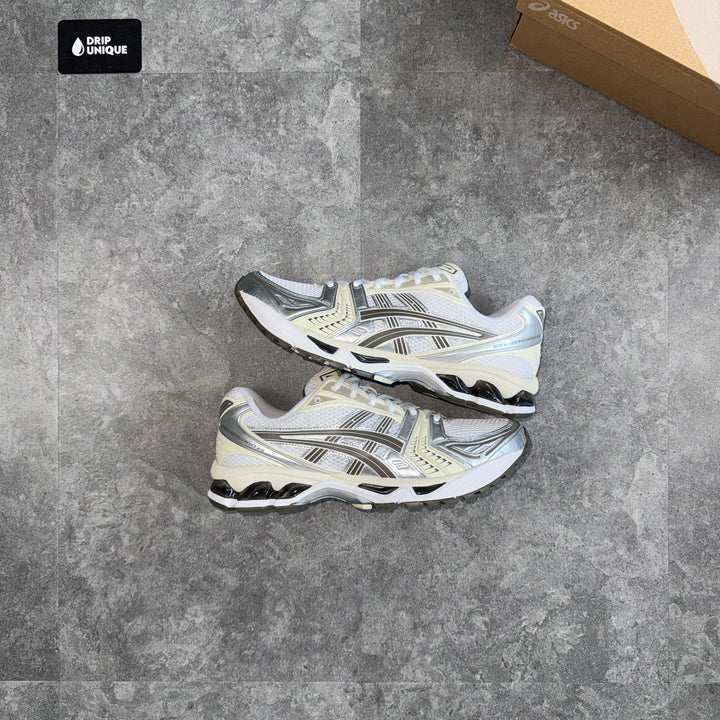 Asics Gel-Kayano 14 White Ivory, asics shoes, dripuniqueuk