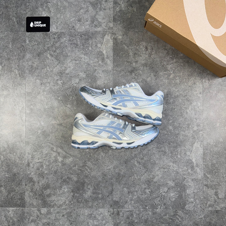 Asics Gel-Kayano 14 White Light Navy, asics shoes, dripuniqueuk