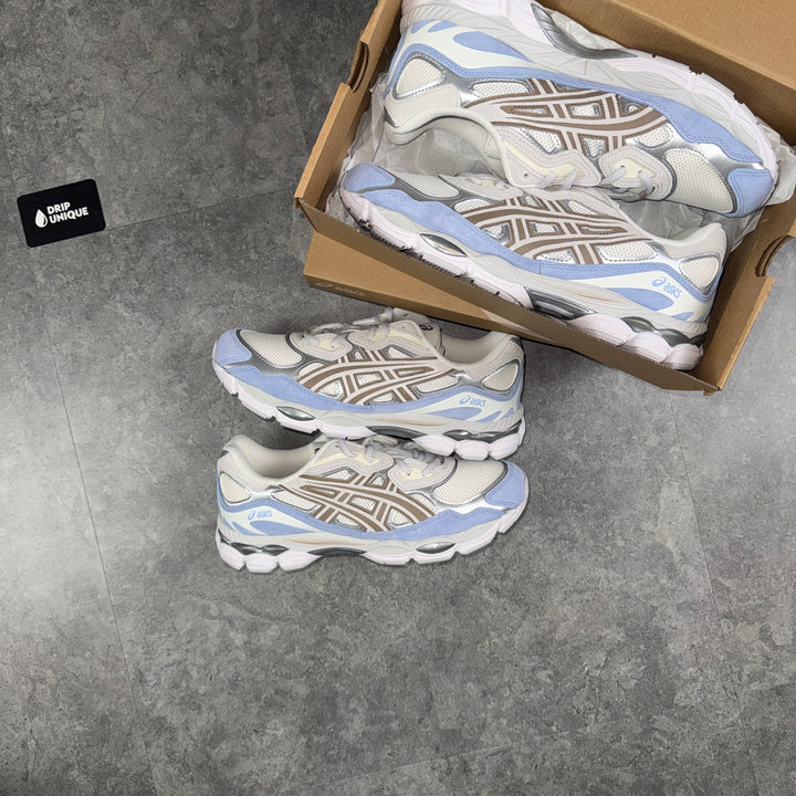 Asics Gel-NYC Cloud Grey Blue, asics trainers, dripuniqueuk