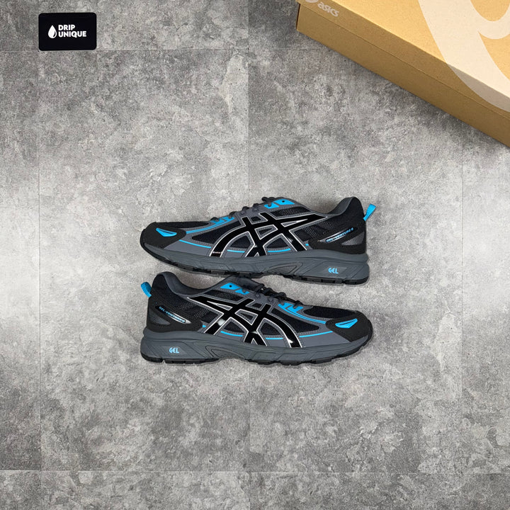 Asics Gel Venture 6 Black / Blue, Asics Trainers, dripuniqueuk