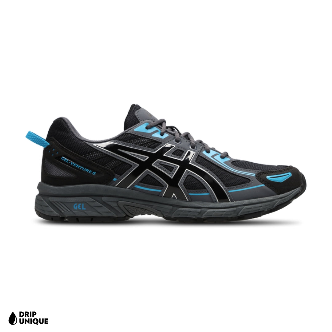 Asics Gel Venture 6 Black / Blue, Asics Trainers, dripuniqueuk 1