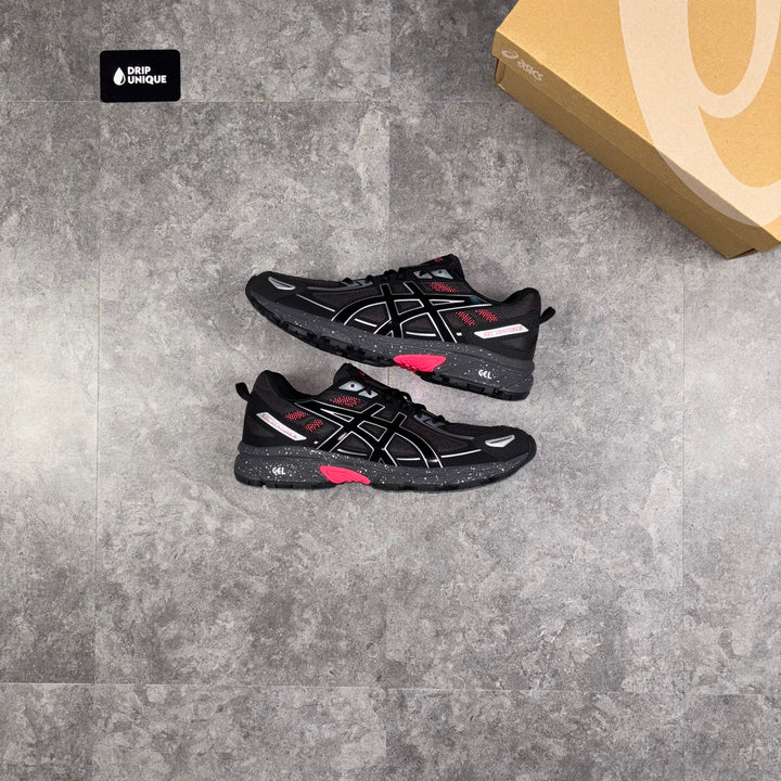 Asics Gel Venture 6 Black / Red, Asics Trainers, dripuniqueuk