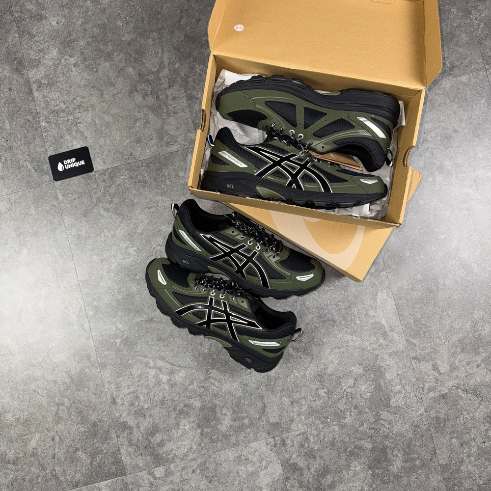 Asics Gel Venture 6 Khaki, asics gel venture 6 trainers, dripuniqueuk
